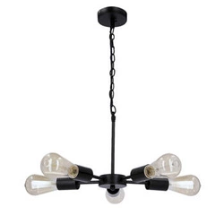 Lampa wisząca Sparta czarny 5x60W E27