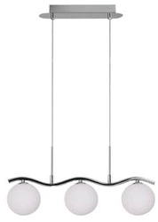 Lampa wisząca Ramon chromowy 3x40W G9  klosz biały