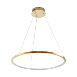 Nowoczesna złota lampa sufitowa LED CIRCLE SLIM 60 cm do salonu i nad stół
