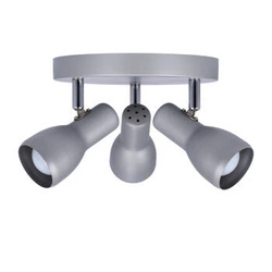 Plafon sufitowy Picardo srebrny metalowy nowoczesny regulowany do salonu i kuchni 29 cm