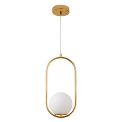 Lampa wisząca COSTA SOLO złota szklana do salonu i jadalni nowoczesna 40 cm