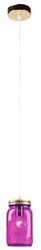 Lampa wisząca szklana Jars fioletowa nowoczesna regulowana do salonu i sypialni CANDELLUX