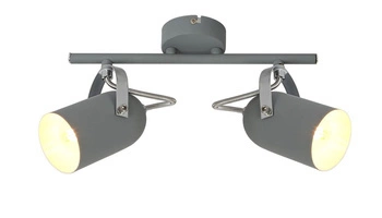 Lampa sufitowa Gray metalowa loftowa z ruchomym kloszem do salonu i kuchni 2-punktowa