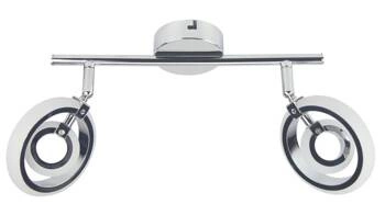 Lampa sufitowa LED Celt nowoczesna chromowana z regulacją do salonu lub sypialni 40 cm