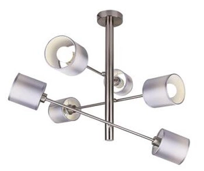 Nowoczesna lampa sufitowa Sax satyna 6-punktowa do salonu lub jadalni CANDELLUX