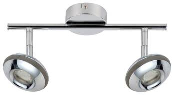 Lampa sufitowa Skipper listwa 2x6W LED cob główka okrągła 1e z przegubem kd system chrom