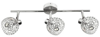 Lampa sufitowa Aron listwa 3x40W G9 chrom kryształ transparent