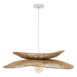 Lampa wisząca Alara z juty boho do salonu i sypialni 70 cm