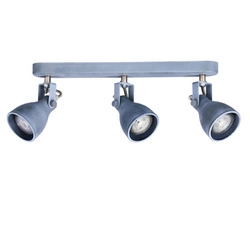 Lampa sufitowa Ash nowoczesna szara regulowana 3-punktowa do salonu i sypialni