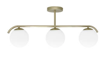 Lampa wisząca AMADEO nowoczesna biała szklana 3-punktowa do salonu i jadalni