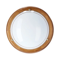 Plafon sufitowy okrągły Candellux 1030 dąb szklany do salonu i kuchni 30 cm