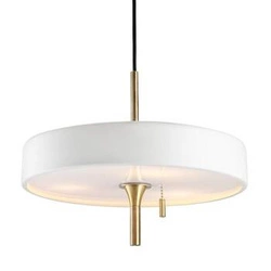Lampa wisząca ARTDECO biała złota 35 cm nowoczesna do salonu i nad stół
