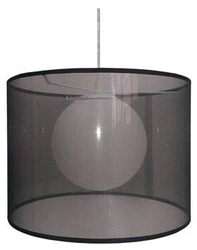 Lampa wisząca Chicago 37 czarna kula z abażurem do salonu nowoczesna nad stół