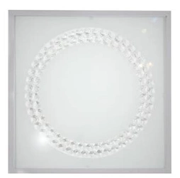 Plafon Lux 29x29 16W LED 6500K satyna  duży ring