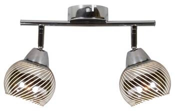 Lampa sufitowa Fort chromowana regulowana do salonu i kuchni 2-punktowa nowoczesna