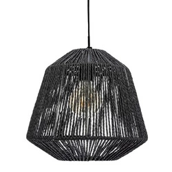Lampa wisząca Jily boho czarna rattanowa regulowana do salonu nad stół 29 cm Atmosphera