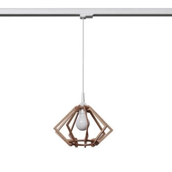 Lampa wisząca POMPELMO naturalne drewno  E27 #W