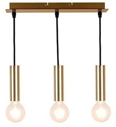 Lampa sufitowa Dallas złota 3-punktowa nowoczesna do salonu i jadalni Ledea