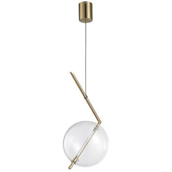 Lampa wisząca LED AMORE złota kula 24 cm nowoczesna do salonu i jadalni