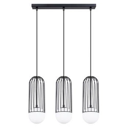 Lampa wisząca BRINA 3L czarna nowoczesna do salonu i jadalni potrójna nad stół