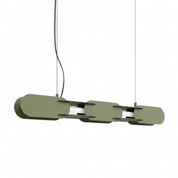 Lampa wisząca LED CHAIN 91 zielona oliwka nad wyspę nowoczesna