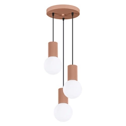 Lampa wisząca HALO 3P nowoczesna szklana beżowa do salonu i kuchni SOLLUX LIGHTING