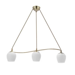 Lampa wisząca Serano patynowy 3x60W E27  klosz biały