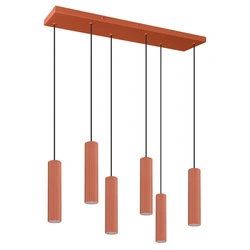 Lampa wisząca LED IVAR 6L ochra nad stół do salonu i jadalni