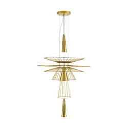 Lampa wisząca SUSSO L złota metalowa 60 cm nowoczesna do salonu i nad stół