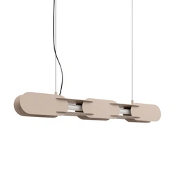 Lampa wisząca CHAIN 91 LED taupe nowoczesna nad stół do jadalni