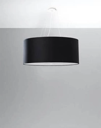 Nowoczesny żyrandol OTTO 70 czarny lampa sufitowa do salonu i jadalni 6-punktowa