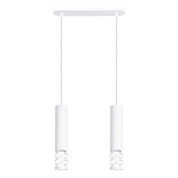 Lampa wisząca LIRO 2 biała nowoczesna metalowa do salonu kuchni przedpokoju 125 cm