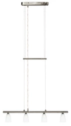 Lampa wisząca Parma nowoczesna 4-punktowa nikiel mat do salonu i jadalni regulowana