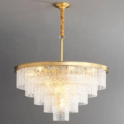 Lampa wisząca ICELAND biała 60 cm kryształowa glamour do salonu lub jadalni Step into Design