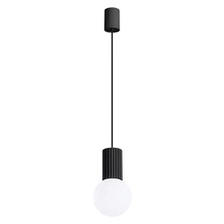 Lampa wisząca HALO 1 czarna kula nowoczesna do salonu kuchni sypialni SOLLUX LIGHTING