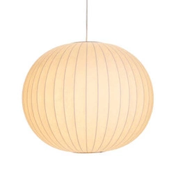 Lampa wisząca SILK biała kula 50 cm do salonu i jadalni regulowana Step into Design