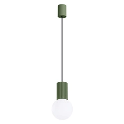 Lampa wisząca HALO 1 zielona oliwka nowoczesna kula do salonu kuchni sypialni 120 cm