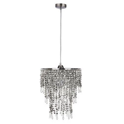 Nowoczesna lampa wisząca Rina chromowa regulowana do salonu kuchni lub nad stół 22,5 cm