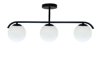 Lampa sufitowa AMADEO czarna szklana 3-punktowa do salonu i jadalni CANDELLUX