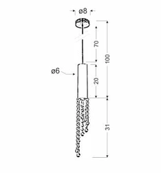 Lampa wisząca Duero chrom LED nowoczesna do jadalni i salonu Candellux Lighting