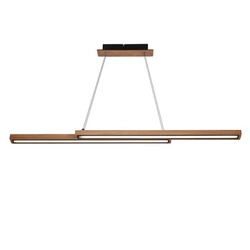 Lampa wisząca LED Sento drewniana czarna 97,5 cm do salonu i jadalni nowoczesna