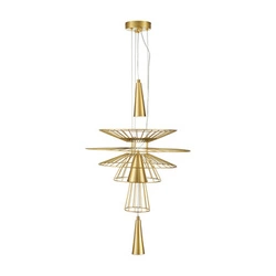 Lampa wisząca SUSSO S złota 40 cm nowoczesna metalowa do salonu i jadalni Step into Design