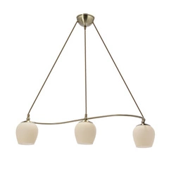 Lampa wisząca Serano nowoczesna 3-punktowa złota szklana do salonu i jadalni