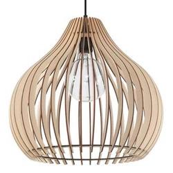 Lampa wisząca drewniana Aprilla nowoczesna do salonu i jadalni 40 cm Sollux