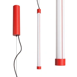 Lampa wisząca TRANG czerwona LED regulowana do salonu nad wyspę