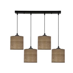 Lampa wisząca Legno orzechowa 4-punktowa do salonu i jadalni nowoczesna CANDELLUX