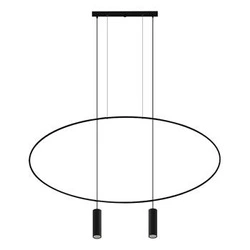 Lampa wisząca Holar 2 czarna nowoczesna do salonu i nad stół Thoro metalowa