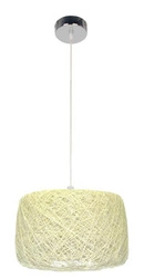 Lampa wisząca Panda 35 kremowa nowoczesna z tkaniny regulowana do salonu i jadalni