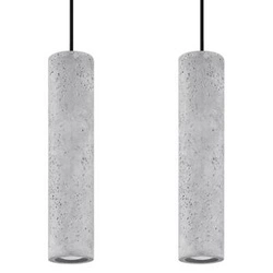 Lampa wisząca LUVO 2 szara betonowa nowoczesna nad wyspę do kuchni i salonu