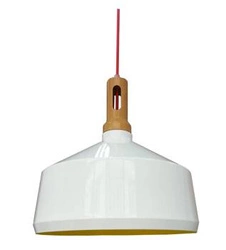 Lampa wisząca Robinson 36 1x60W E27  biały / wnętrze żółte